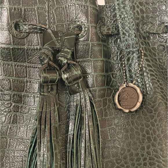 NWT Patricia Nash 10th Anniversary Distressed Vintage Croc Green Handbag (92) - Picture 2 of 16